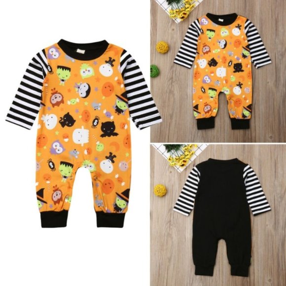 Other - Girl girls boy boys baby jumpsuit Halloween Dracula witch ghost cat pumpkin new